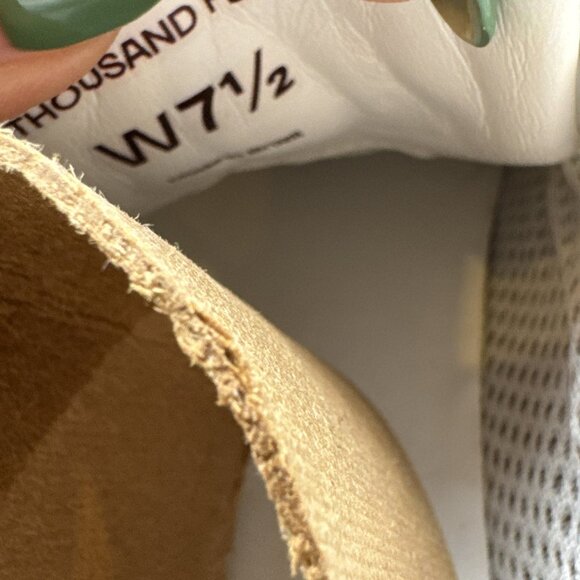 Thousand Fell Lace Up Vegan Leather Sneakers, Women's 7.5 (White/White) - Picture 6 of 7